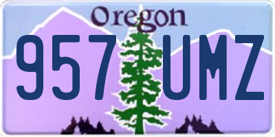 OR license plate 957UMZ