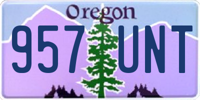 OR license plate 957UNT