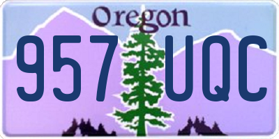 OR license plate 957UQC