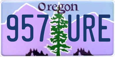 OR license plate 957URE