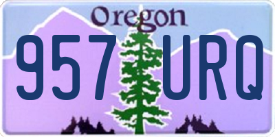 OR license plate 957URQ