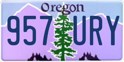 OR license plate 957URY