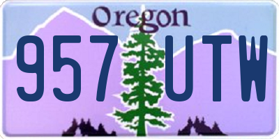 OR license plate 957UTW