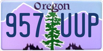 OR license plate 957UUP