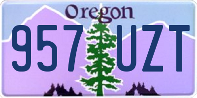 OR license plate 957UZT