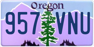 OR license plate 957VNU