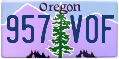 OR license plate 957VOF