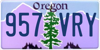 OR license plate 957VRY