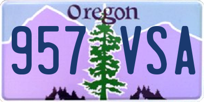 OR license plate 957VSA