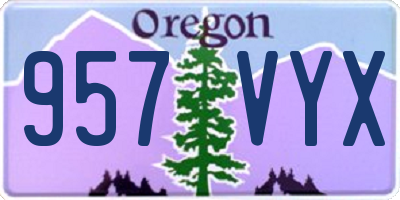 OR license plate 957VYX