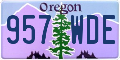 OR license plate 957WDE