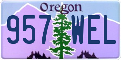 OR license plate 957WEL