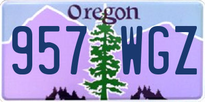 OR license plate 957WGZ