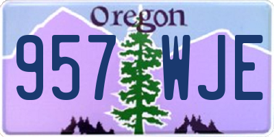 OR license plate 957WJE