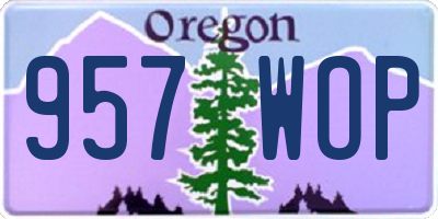 OR license plate 957WOP