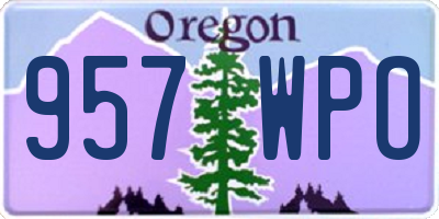 OR license plate 957WPO