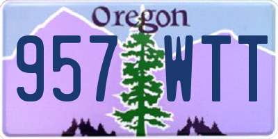 OR license plate 957WTT