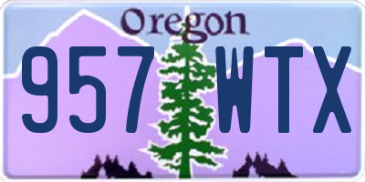 OR license plate 957WTX