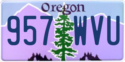 OR license plate 957WVU