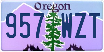 OR license plate 957WZT