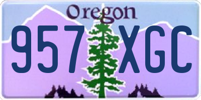 OR license plate 957XGC