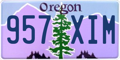OR license plate 957XIM