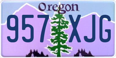 OR license plate 957XJG