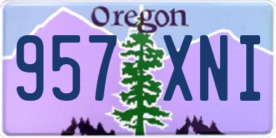 OR license plate 957XNI