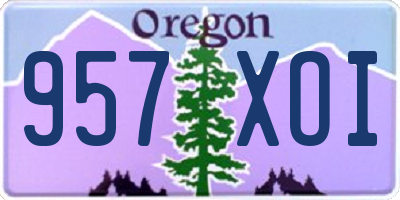 OR license plate 957XOI