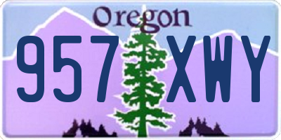 OR license plate 957XWY
