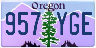 OR license plate 957YGE