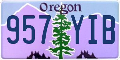 OR license plate 957YIB