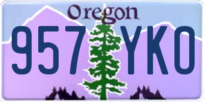 OR license plate 957YKO
