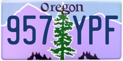 OR license plate 957YPF