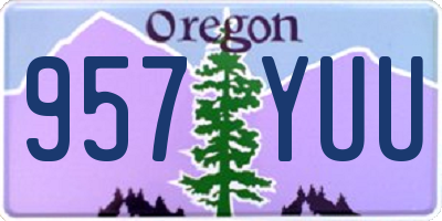 OR license plate 957YUU