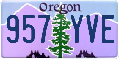 OR license plate 957YVE