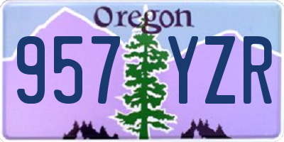 OR license plate 957YZR