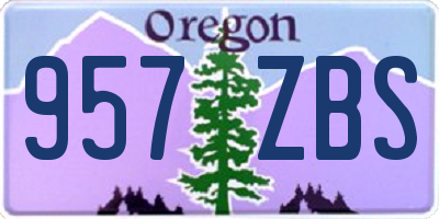 OR license plate 957ZBS