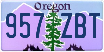 OR license plate 957ZBT