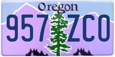 OR license plate 957ZCO