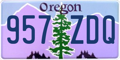 OR license plate 957ZDQ