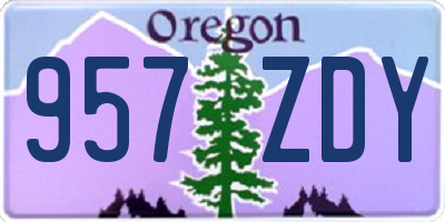 OR license plate 957ZDY