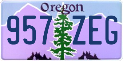 OR license plate 957ZEG