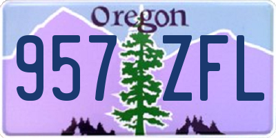 OR license plate 957ZFL