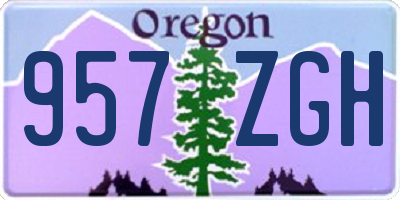 OR license plate 957ZGH