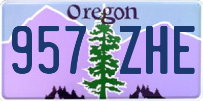 OR license plate 957ZHE