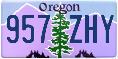 OR license plate 957ZHY