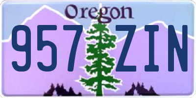 OR license plate 957ZIN