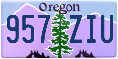 OR license plate 957ZIU