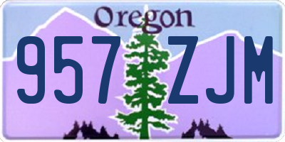 OR license plate 957ZJM